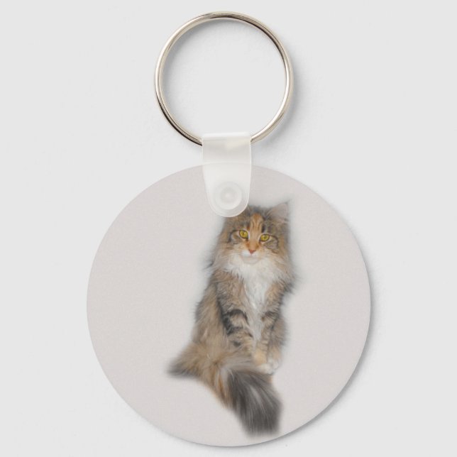 Maine Coon Cat - Patched Keychain (Front)