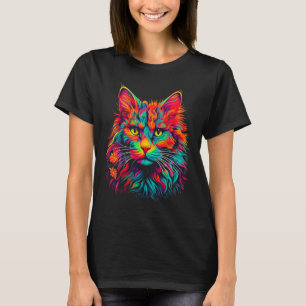Maine Coon Cat Pop Art T-Shirt