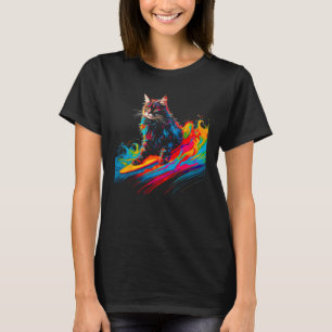 Maine Coon Cat Surf 1 T-Shirt