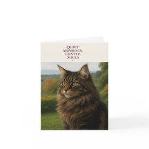 Maine Coon Cat Sympathy Card | Quiet Moments