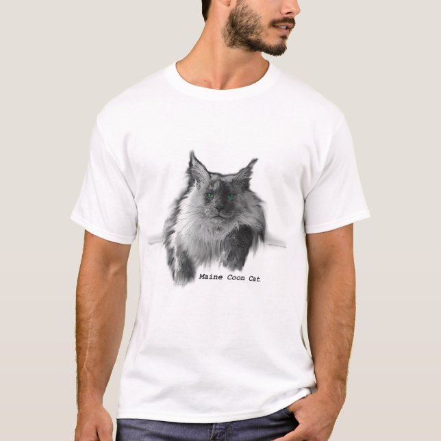 Maine Coon Cat T-Shirt (Front)