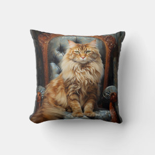 Maine Coon cat Throw Pillow