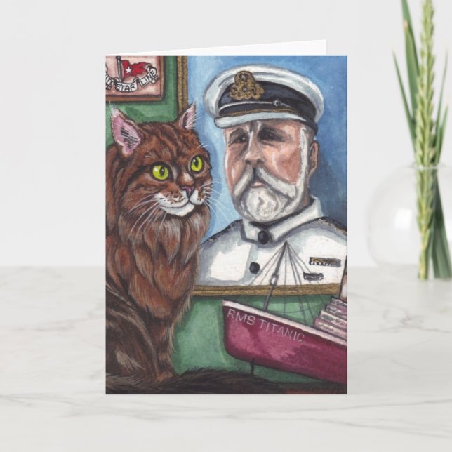 MAINE COON CAT  Titanic Note Card (Front)