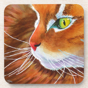 Maine Coon Cat Whiskers Coaster