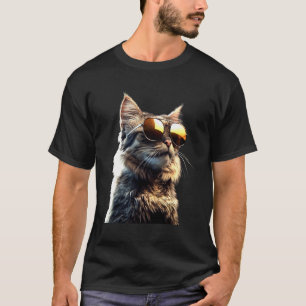Maine Coon Cat with Sunglasses Cute Maine Coon Cat T-Shirt