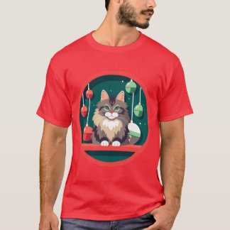 Maine Coon Cat Xmas Ornament T-Shirt