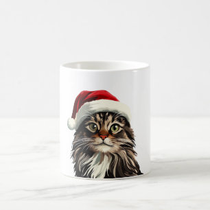 Maine coon, CHRISTMAS, kitty cat, kitty presents Coffee Mug