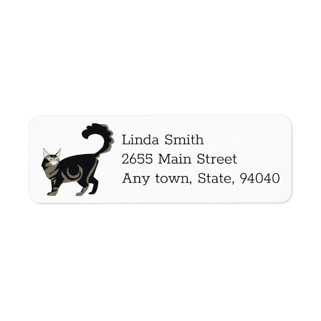 Maine Coon Customizable Return Address Label (Front)