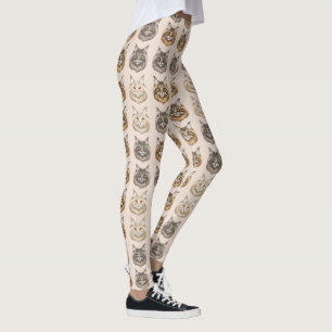 Maine Coon Cute Cat Lover Pattern Leggings