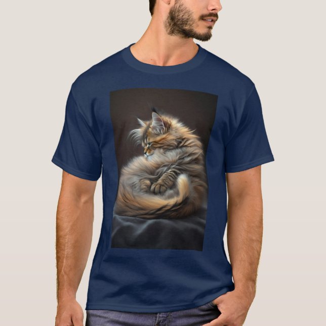 Maine Coon kitten fluffy cuteness v40 T-Shirt (Front)