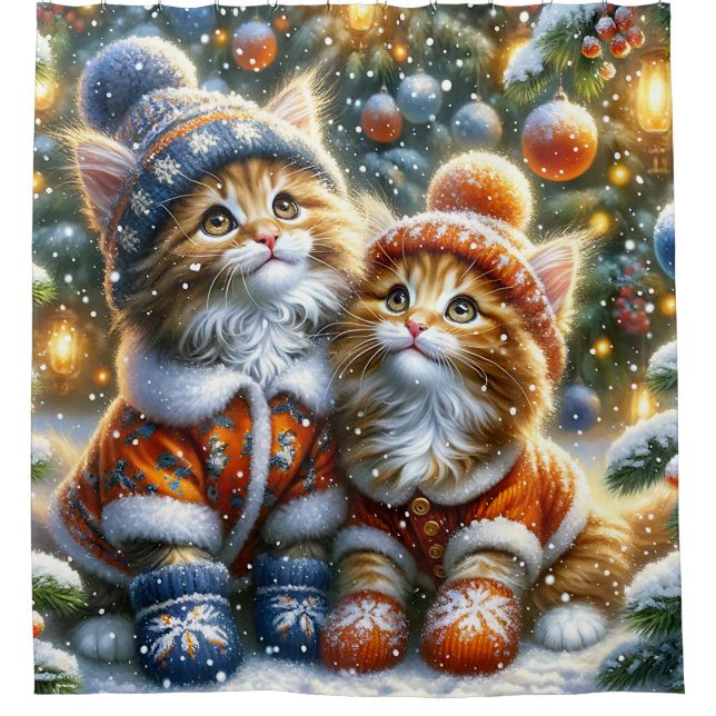 “Maine Coon Kittens’ First Christmas Snowfall" (Front)