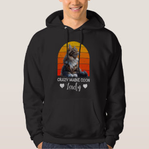 Maine Coon Owner CRAZY MAINE COON LADY Cat Mommy Hoodie