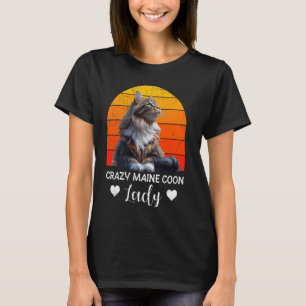 Maine Coon Owner CRAZY MAINE COON LADY Cat Mommy T-Shirt