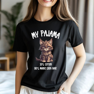 Maine Coon Pajama Humour T-Shirt