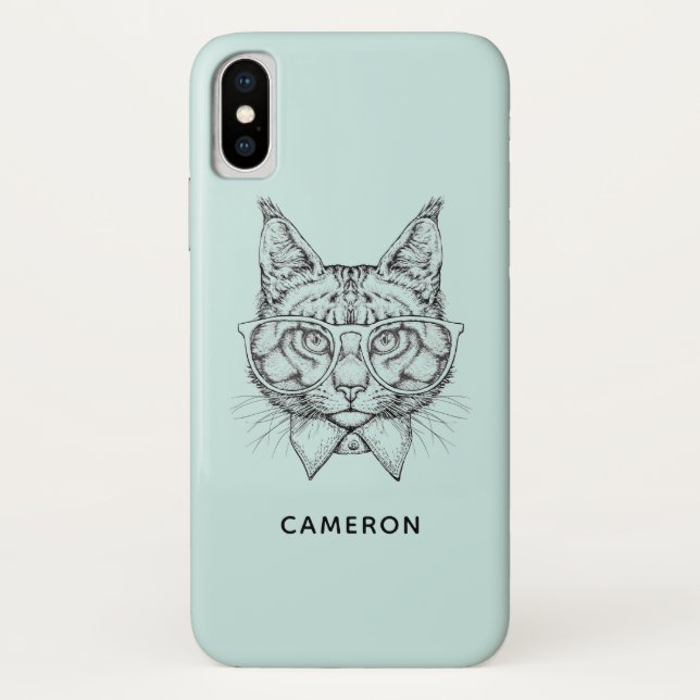 Maine Coon Portrait | Add Your Name Case-Mate iPhone Case (Back)