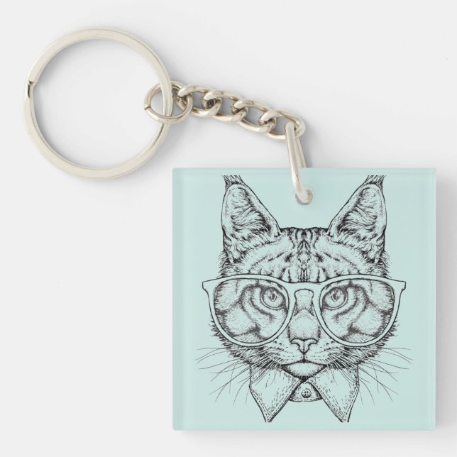 Maine Coon Portrait Keychain (Front)