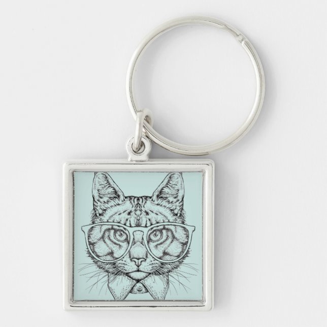 Maine Coon Portrait Keychain (Front)