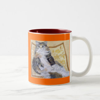 Maine Coon Portrait Two-Tone Coffee Mug