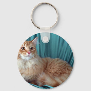 Maine Coon, red tabby Keychain