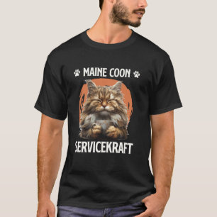 MAINE COON SERVICEKRAFT Funny Main Coon Cat Owner T-Shirt