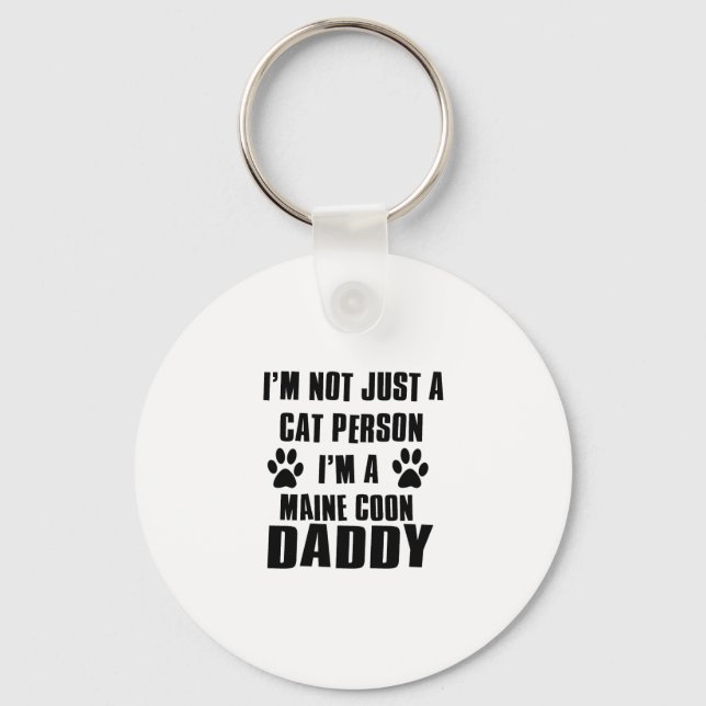 Maine Coon shirts cat Designs Keychain (Front)