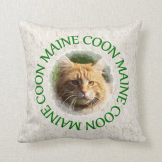 maine coon throw pillow
