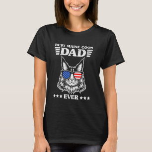 Maine Coon USA BEST MAINE COON DAD EVER Cat Daddy T-Shirt