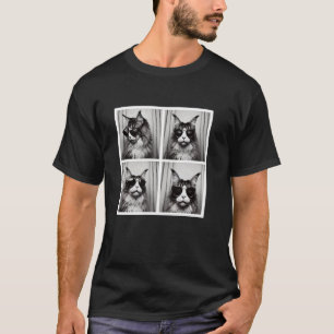 Maine Coon With Sunglasses Funny Cat Classic Photo T-Shirt