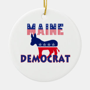 Maine Democrat Ceramic Ornament
