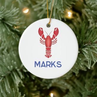 Maine Event Lobsterfest New England Wedding Favour Ceramic Ornament
