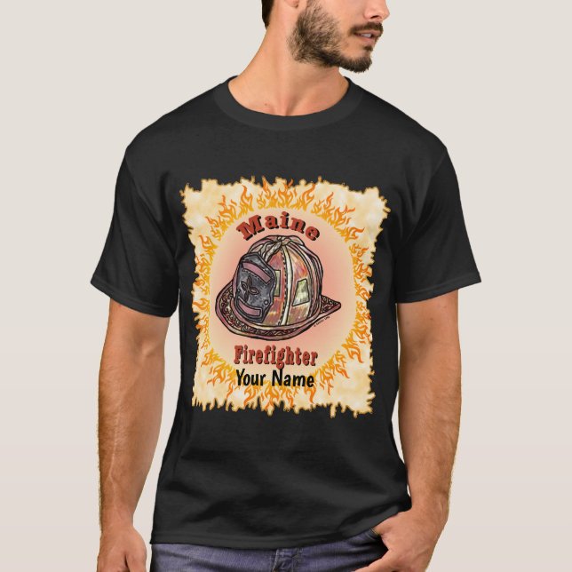 Maine Firefighter  t-shirt (Front)