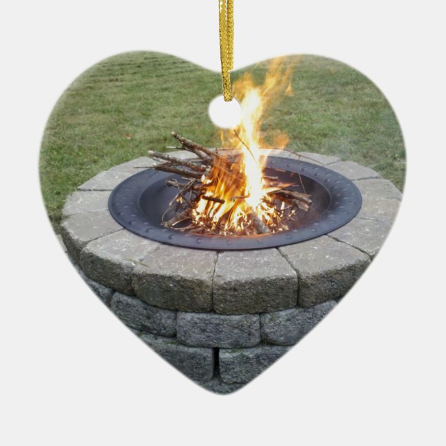 Maine FirePits! Ceramic Ornament (Front)