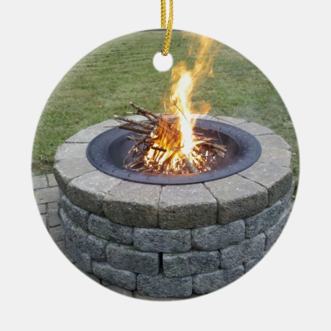 Maine FirePits! Ceramic Ornament (Front)