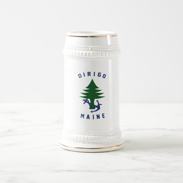 MAINE FLAG BEER STEIN (Center)