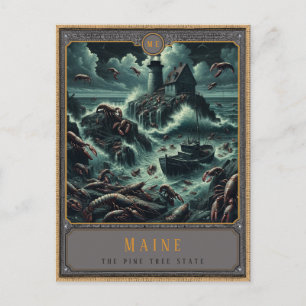 Maine Gothic Art Postcard