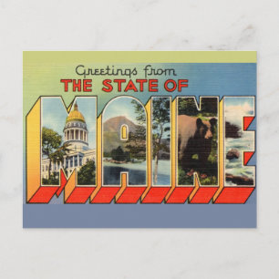 Maine Greeting Postcard