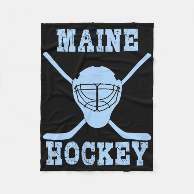Maine Hockey  Fleece Blanket (Front)