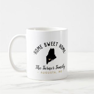 Maine Home Sweet Home Famille Monogramme Mug