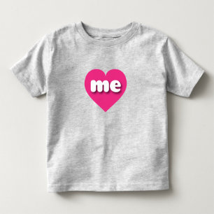 Maine hot pink heart - I love me Toddler T-shirt