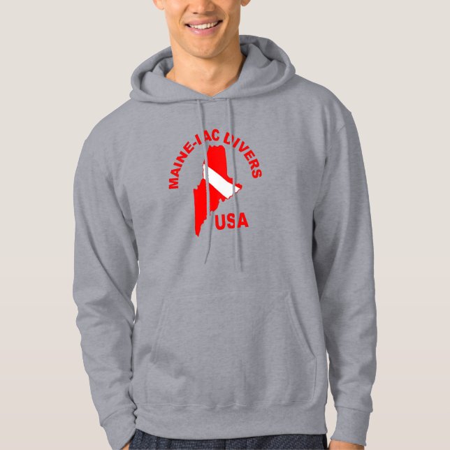 Maine-iac Divers Clasic Logo Hooded Sweatshirt (Front)