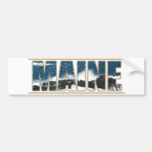Maine Image Text - Waves Crashing