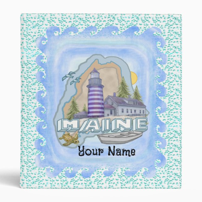 Maine Lighthouse  Binder (Front)