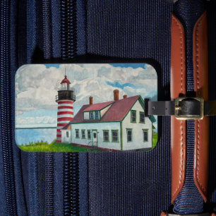 Maine Lighthouse Luggage Tag