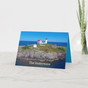 Maine Lighthouse Thank You Holiday Card