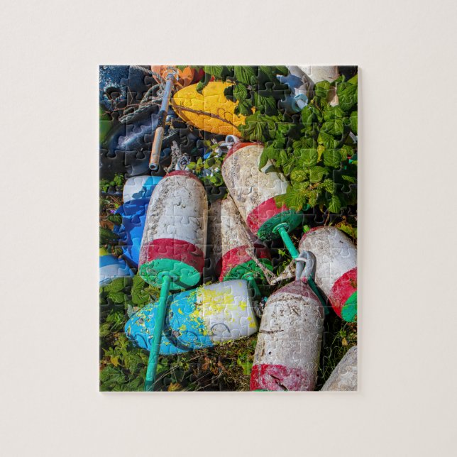 Maine Lobster Buoys Jigsaw Puzzle (Vertical)