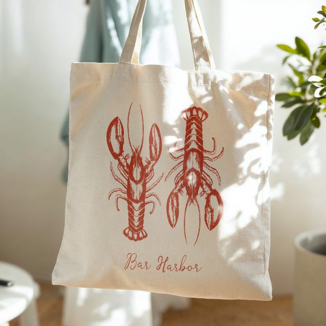 Maine Lobster Coastal Fisherman Aesthetic Tote Bag (Creator Uploaded)