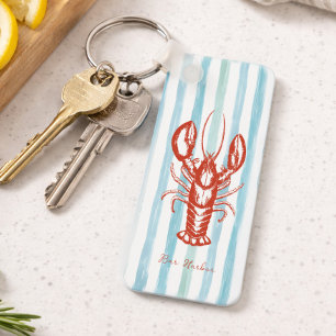 Maine Lobster Fisherman Core Stripes Keychain