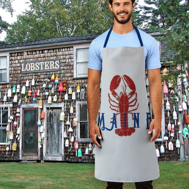 Maine Lobster Grey Long Apron (Creator Uploaded)
