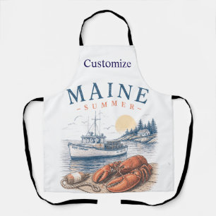Maine Lobster Summer Fun Thunder_Cove Apron