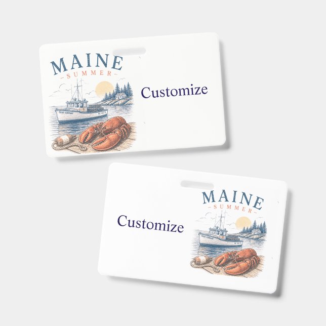Maine Lobster Summer Fun Thunder_Cove Badge (Front & Back)